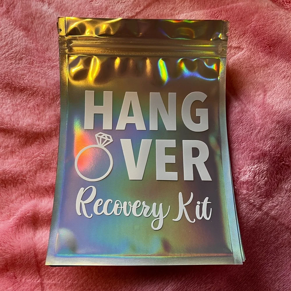 Holographic Hangover Bag for Hangover Recovery Kit New Bachelorette Party